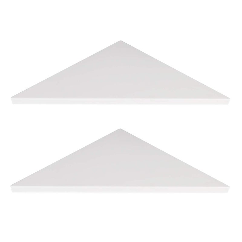 evron Corner Mounting Shelf,Easy to Install Wall Corner Shelf,Frosting Pattern Right-Angled,Set of 2 - Image 1